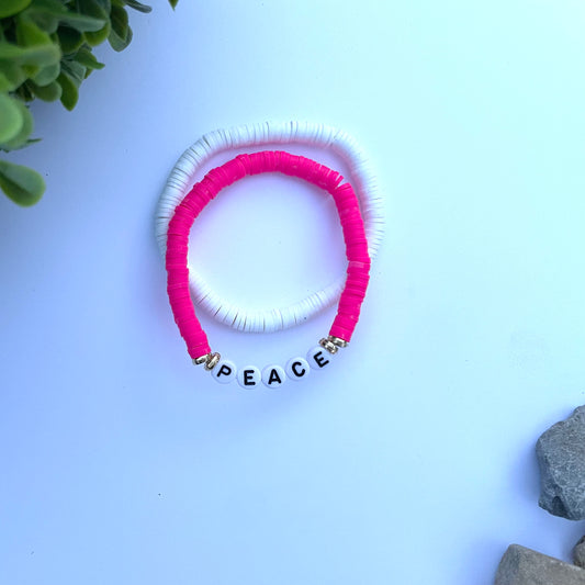 Peace beaded bracelet