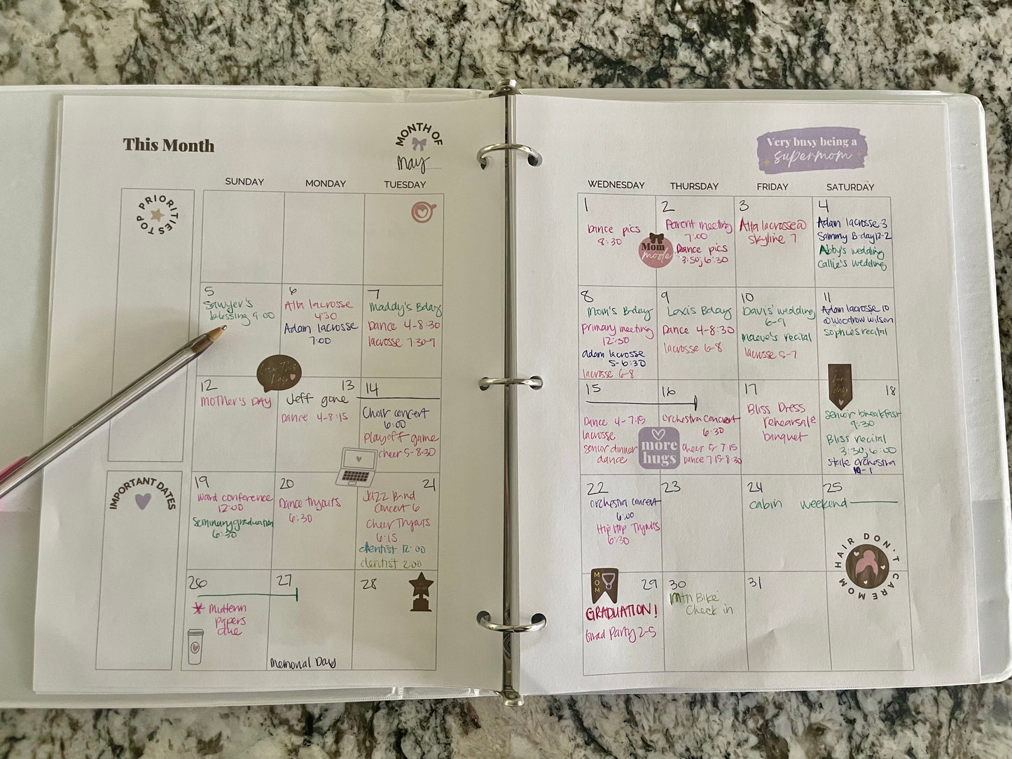 Mom life planner