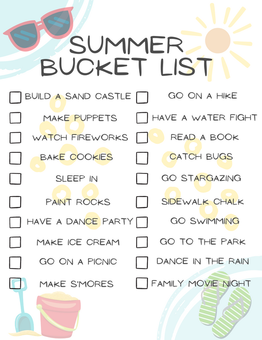 Summer bucket list - Free Download