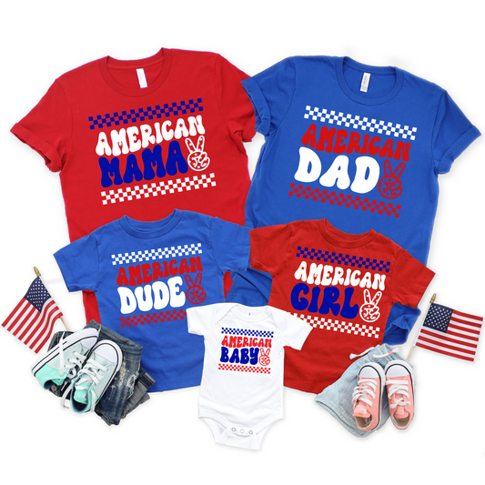 4th of July American Family Shirts