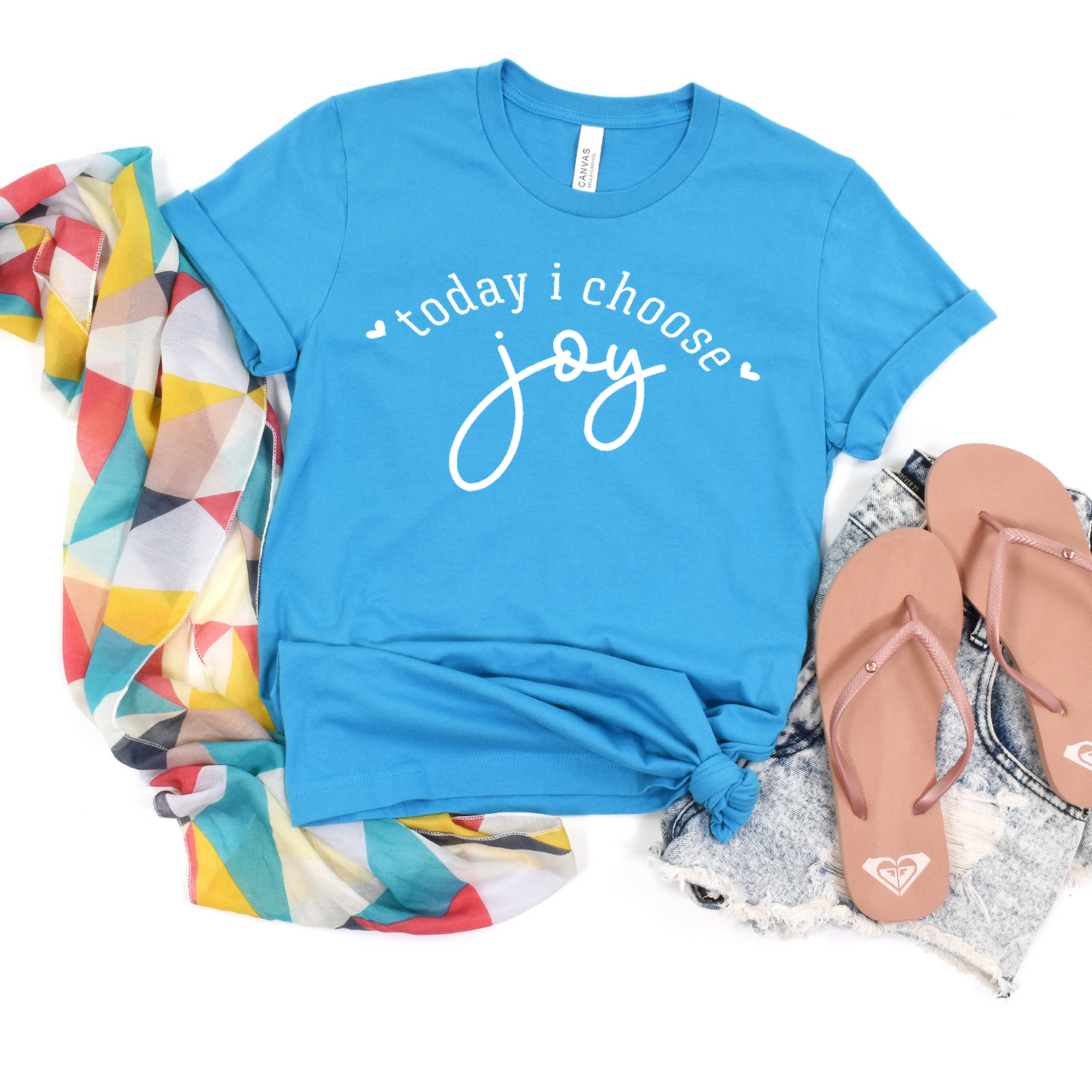 Today I choose joy with hearts t-shirt